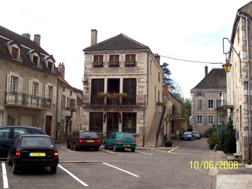 Little plaza in Mercurey, France